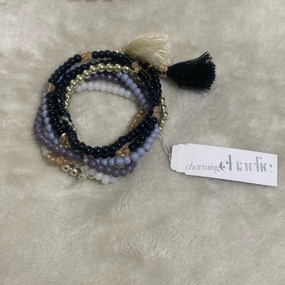 NWT Charming Charlie Blue Medium Bracelet